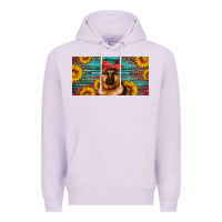 German Shepherd With Sunflowers License Plate Premium Hoodie | Teevron