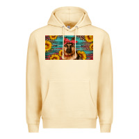 Pina Colada german shepherd with sunflowers license plate Premium Hoodie - Artiststas