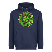 Navy lucky leopard st patricks sunflower Heavyweight Hoodie - Jasminsmagicworld