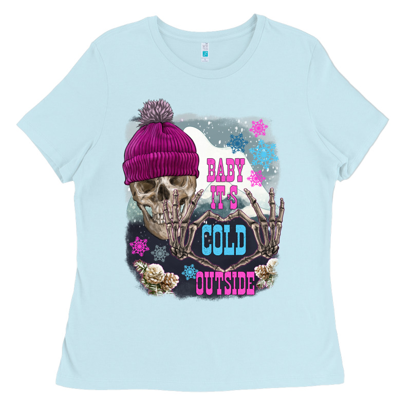 Skeleton Baby It's Cold Outside Ladies Tee by FaDigitalArtStudio | Teevron