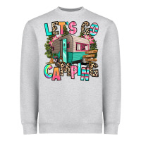 Heather Grey let's go camping Heavyweight Sweatshirt - RanaPortraitStore