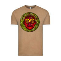 Vintage Coffee african masks round earrings 4 Vintage Tee - BundleAndBundleShop