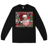 Black merry christmas Long Sleeve Tee - CowhideDigitalArt