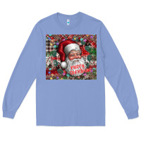 Colony Blue merry christmas Long Sleeve Tee - CowhideDigitalArt