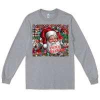 Heather Grey merry christmas Long Sleeve Tee - CowhideDigitalArt