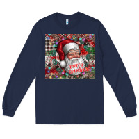 Navy merry christmas Long Sleeve Tee - CowhideDigitalArt