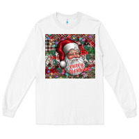 White merry christmas Long Sleeve Tee - CowhideDigitalArt