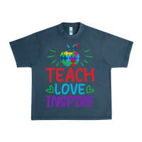 Midnight Navy teach love inspire Urban Heavy Tee - CowhideDigitalArt