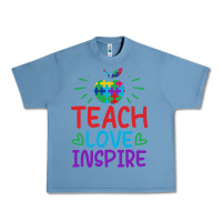 Pebble Blue teach love inspire Urban Heavy Tee - CowhideDigitalArt