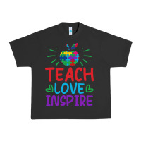 Pigment Black teach love inspire Urban Heavy Tee - CowhideDigitalArt