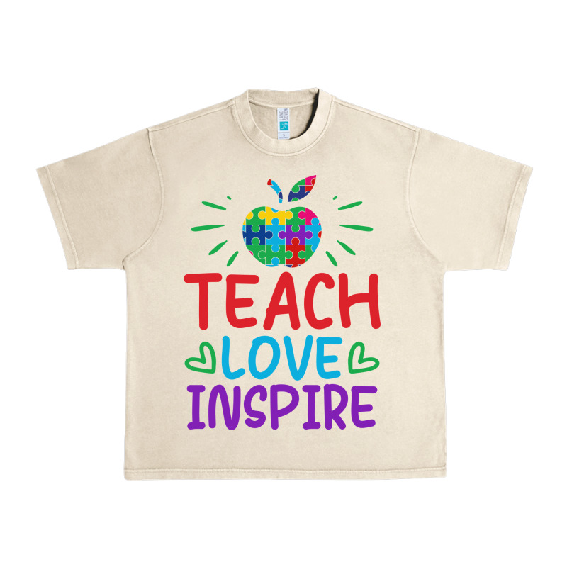Teach Love Inspire Urban Heavy Tee by CowhideDigitalArt | Teevron
