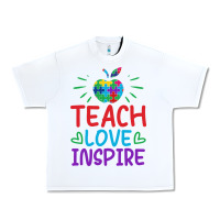 White teach love inspire Urban Heavy Tee - CowhideDigitalArt
