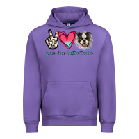 Tulip Peace Love Boston Terrier Urban Hoodie - Jasminsmagicworld