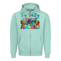 Seafoam i'm turtley adorable Zipper Hoodie - RanaPortraitStore