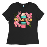 Black teacher floral pencil Ladies Tee - BundleAndBundleShop
