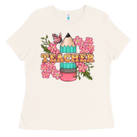 Bone teacher floral pencil Ladies Tee - BundleAndBundleShop