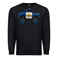 Black police car monster truck Premium Sweatshirt - Jasminsmagicworld