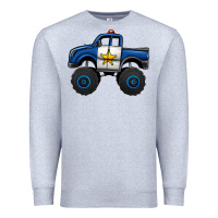 Heather Grey police car monster truck Premium Sweatshirt - Jasminsmagicworld