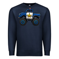 Navy police car monster truck Premium Sweatshirt - Jasminsmagicworld
