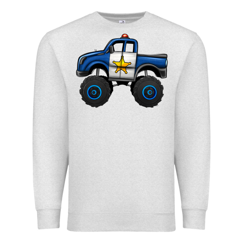 Police Car Monster Truck Premium Sweatshirt by Jasminsmagicworld | Teevron