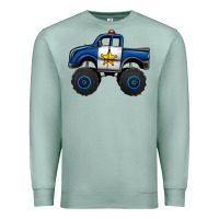 Seafoam police car monster truck Premium Sweatshirt - Jasminsmagicworld