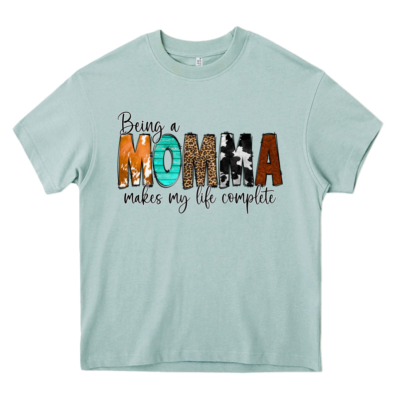 Being A Momma Makes My Life Complete Heavy Core Tee by CowCowDesign | Teevron
