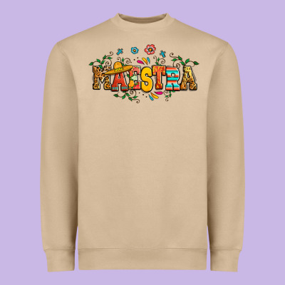 Spanish Maestra Teacher Heavyweight Sweatshirt Designed By Ranaportraitstore