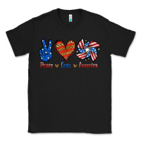 Black Peace Love America Classic Tee - Jasminsmagicworld