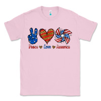 Bubblegum Pink Peace Love America Classic Tee - Jasminsmagicworld
