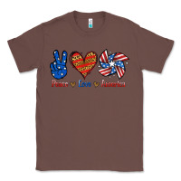 Chestnut Peace Love America Classic Tee - Jasminsmagicworld