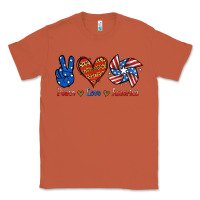 Copper Peace Love America Classic Tee - Jasminsmagicworld
