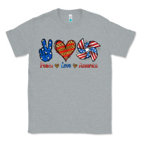 Heather Grey Peace Love America Classic Tee - Jasminsmagicworld