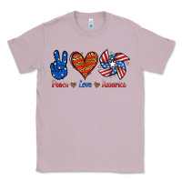 Lilac Peace Love America Classic Tee - Jasminsmagicworld