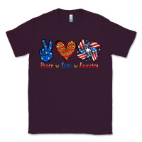 Plum Peace Love America Classic Tee - Jasminsmagicworld