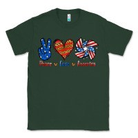 Sports Green Peace Love America Classic Tee - Jasminsmagicworld