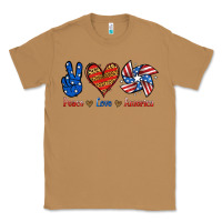 Toasted Coconut Peace Love America Classic Tee - Jasminsmagicworld