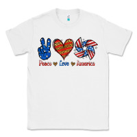 White Peace Love America Classic Tee - Jasminsmagicworld