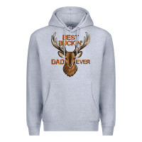 Heather Grey best buckin' dad ever deer Premium Hoodie - Jasminsmagicworld