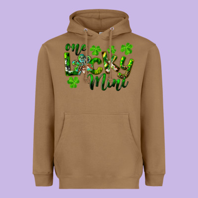 St. Patrick's Day One Lucky Mini Heavyweight Hoodie Designed By Ranaportraitstore