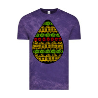 Cloud Purple african masks teardrop Vintage Tee - BundleAndBundleShop