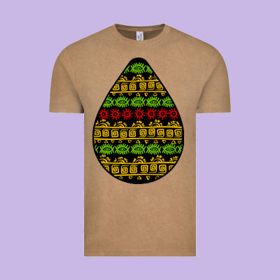 African Masks Teardrop Vintage Tee Designed By Bundleandbundleshop