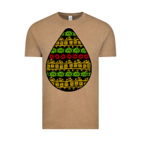 Vintage Coffee african masks teardrop Vintage Tee - BundleAndBundleShop