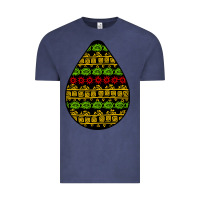 Vintage Denim african masks teardrop Vintage Tee - BundleAndBundleShop