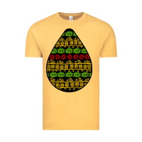 Vintage Mustard african masks teardrop Vintage Tee - BundleAndBundleShop