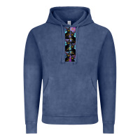 Vintage Denim Black Cat Halloween Vintage Hoodie - LillyAllenDesigns