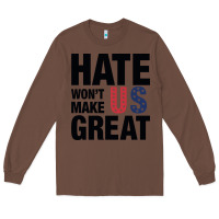 Chestnut hate won't make us great black Long Sleeve Tee - artisFamous