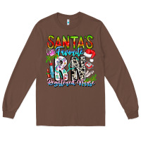 Chestnut Santa's Favorite RN Registered Nurse Long Sleeve Tee - CowhideDigitalArt