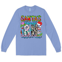 Colony Blue Santa's Favorite RN Registered Nurse Long Sleeve Tee - CowhideDigitalArt
