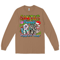 Toasted Coconut Santa's Favorite RN Registered Nurse Long Sleeve Tee - CowhideDigitalArt