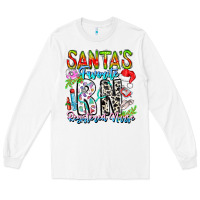 White Santa's Favorite RN Registered Nurse Long Sleeve Tee - CowhideDigitalArt